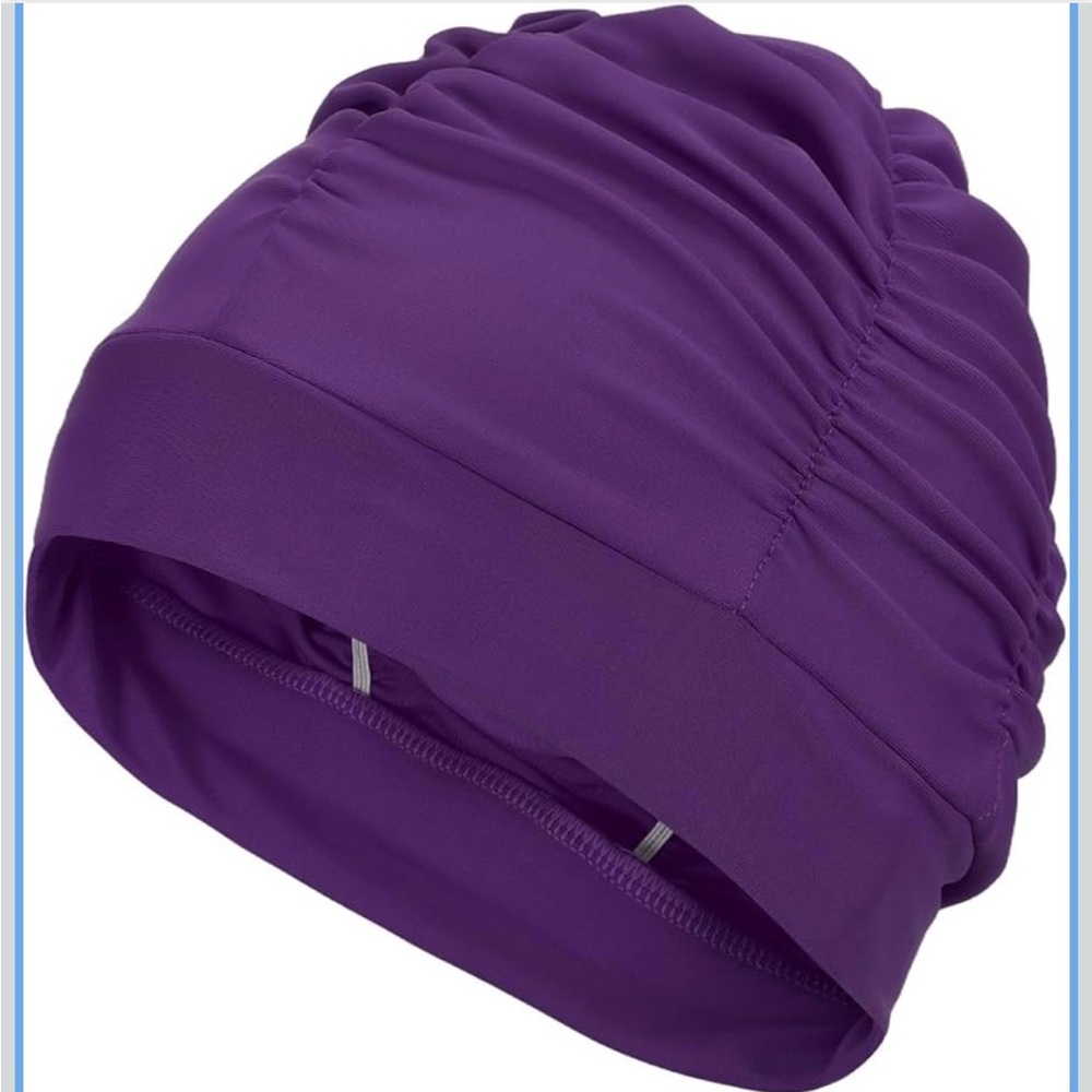 Purple swim cap